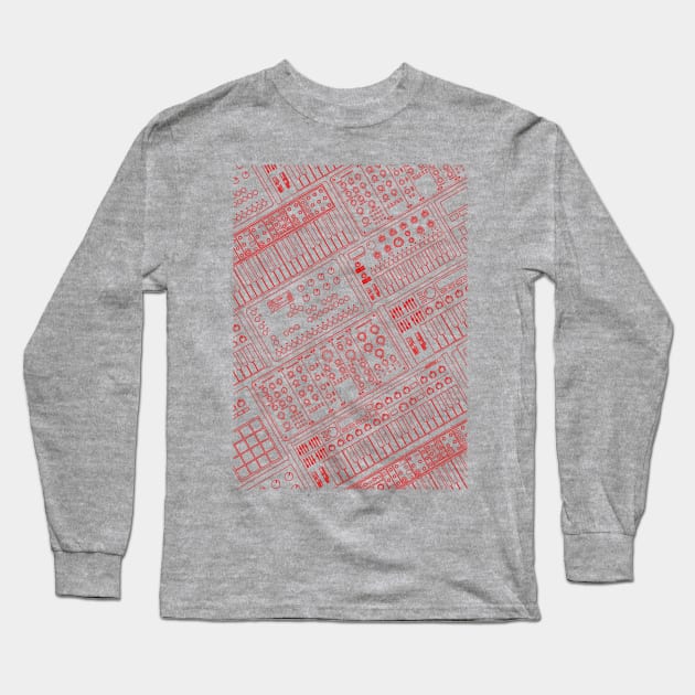 Synthesizers for Electronic Music Producer Long Sleeve T-Shirt by Mewzeek_T